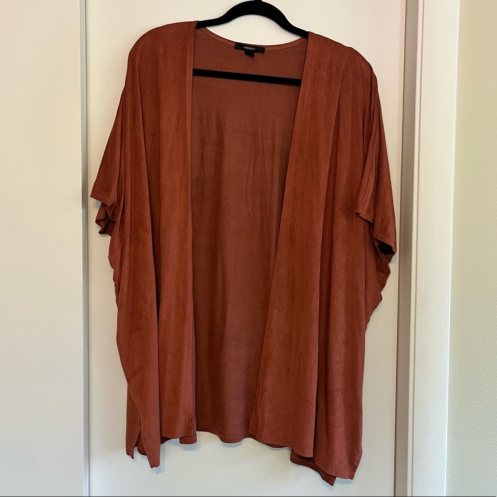 Orange Short Sleeve Cardigan